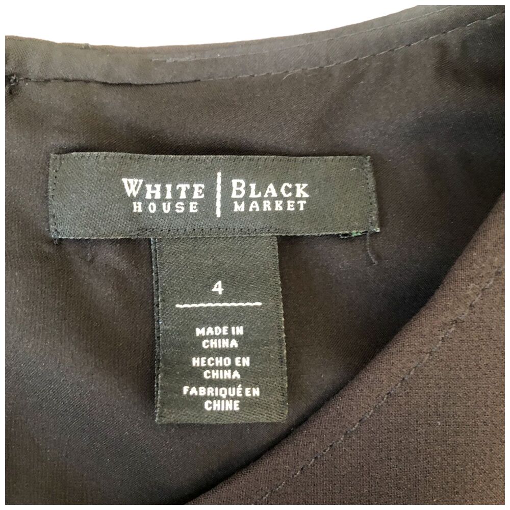 White House‎ Black Market Sleeveless Gold Cutout Sheath Cocktail Office Dress 4 - Picture 9 of 14